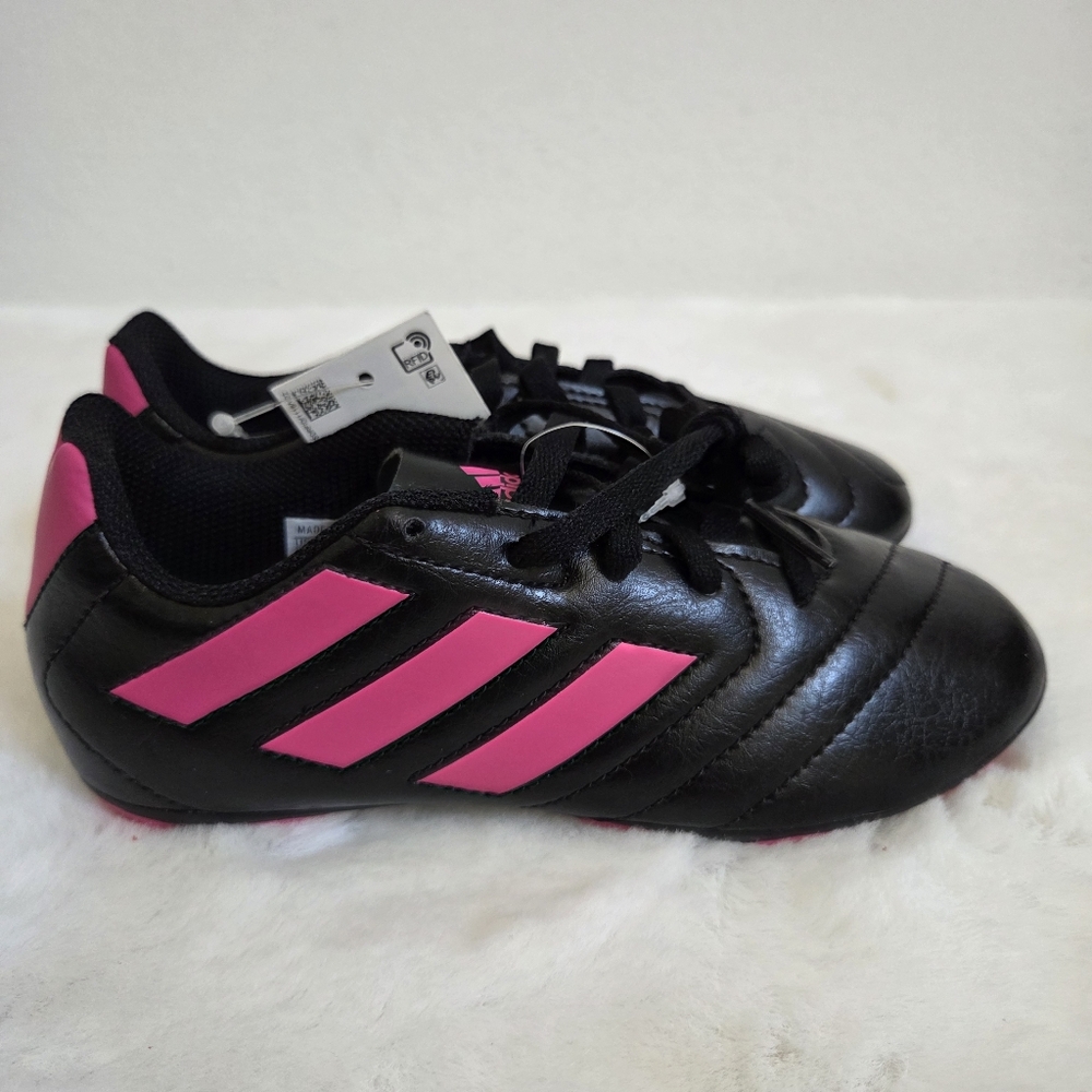 Adidas Jr. Goletto VIII Firm Ground Soccer Cleats Black/Team Shock Pink Size 13 - Picture 4 of 7